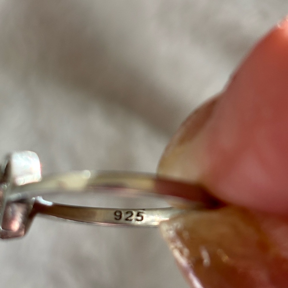 Chic Silver Double Heart Ring - image 5